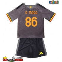 Camisa de Futebol AS Roma Rodrigo Mora #86 Equipamento Alternativo Infantil 2026-27 Manga Curta (+ Calças curtas)